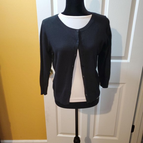 JOSEPH A Black Cardigan Sweater - Picture 1 of 4